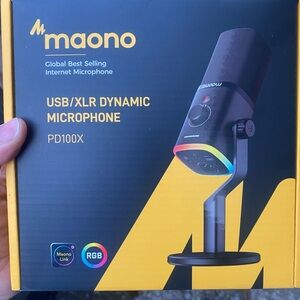 Black USB/XLR Dynamic Microphone PD100X
